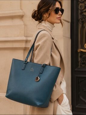 Celine Dion Collection Teal Tote Bag